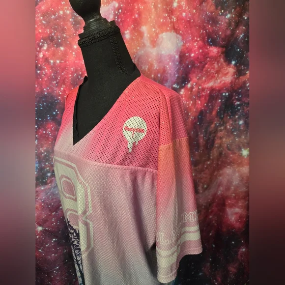 BlackMilk Medium Pink Aurora Sky Oversized Jersey Black Milk - Picture 4 of 6